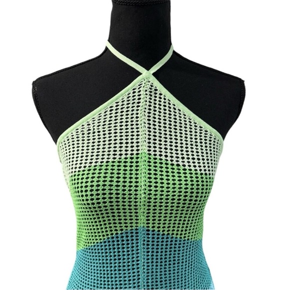 🌈 NWOT PQ SWIM Daria coverup Colorful Crochet Swim Cover-Up size XS/S - Picture 9 of 11